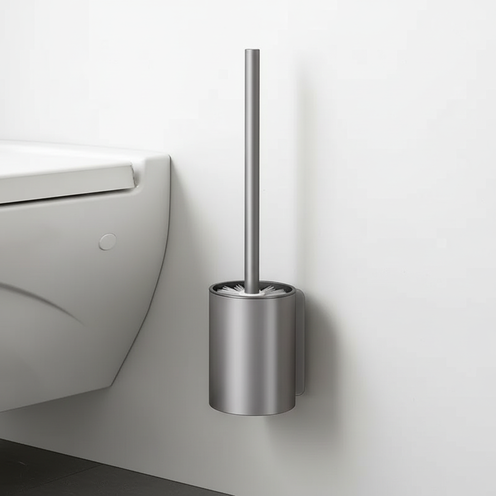 Perie WC Montată pe Perete – Curățare Completă, Fără Unghi Mort